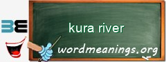 WordMeaning blackboard for kura river
